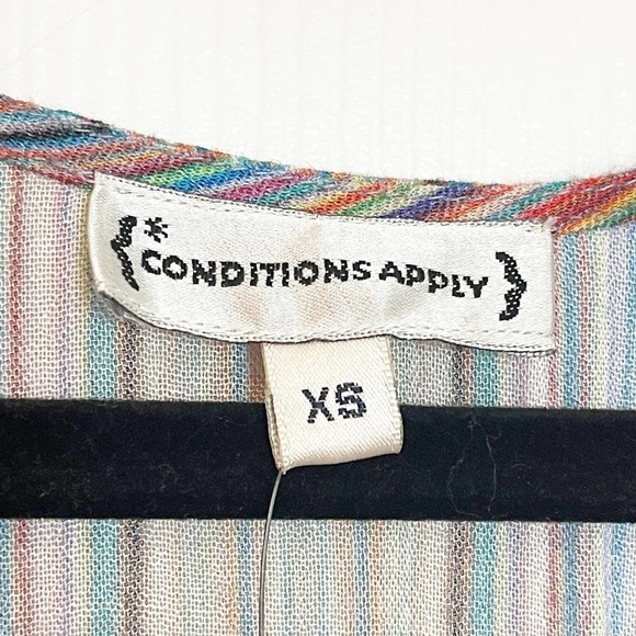 NEW Anthropologie Conditions Apply Stripe V-Neck Jumpsuit Pockets Size XS - Picture 3 of 11